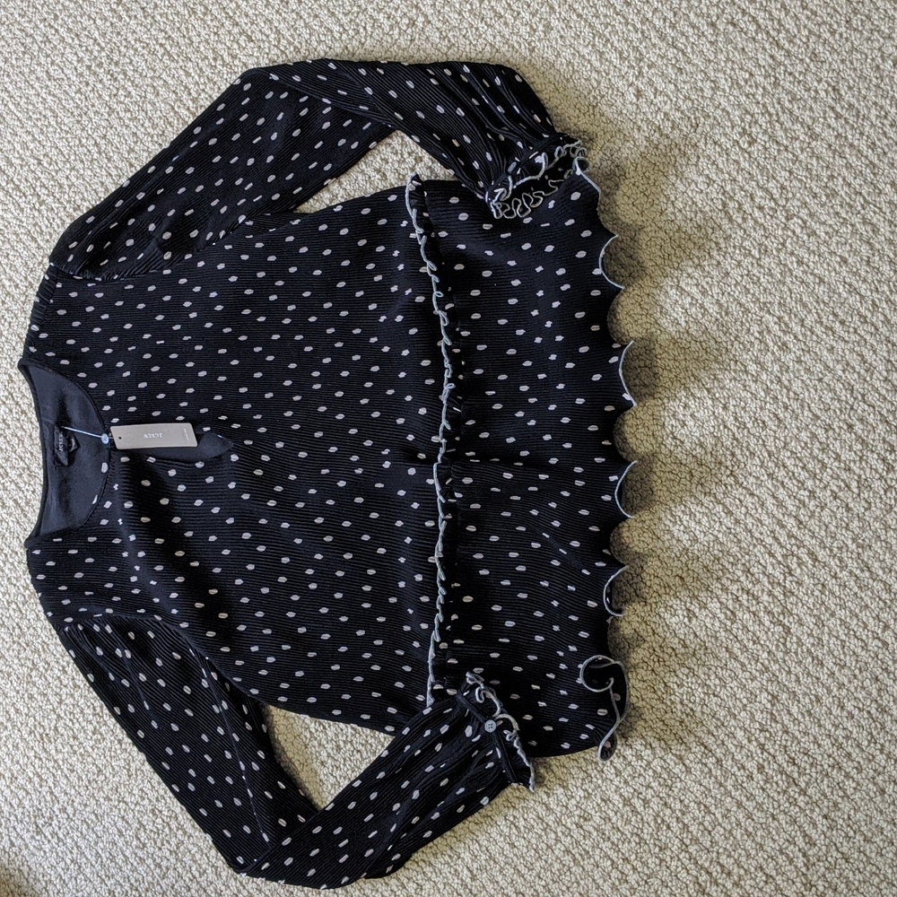 New J.Crew pleated peplum blouse